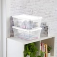 thumbnail image 2 of Sterilite 16 Quart Clear Plastic Tote Box Storage with Lid - Durable, Stackable Organizer for Clothes, Shoes, Pantry - Classroom & Supply Organization, 2 of 5