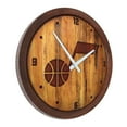 thumbnail image 2 of Utah Jazz 20.25" Faux Barrel Top Clock, 2 of 5