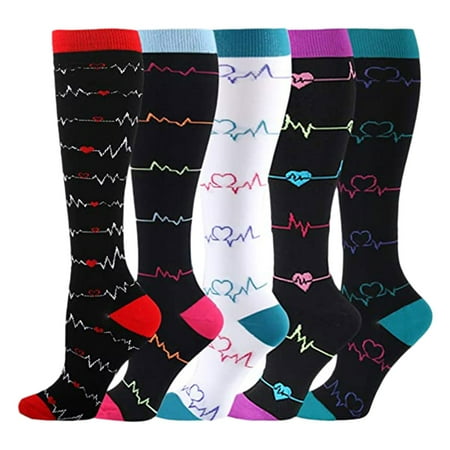 

THE WILD Simple and stylish Unisex 5 Pairs Socks Brede Kalf Compressie Sports Socks