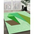 thumbnail image 3 of Ahgly Company Machine Washable Indoor Square Transitional Green Area Rugs, 8' Square, 3 of 7