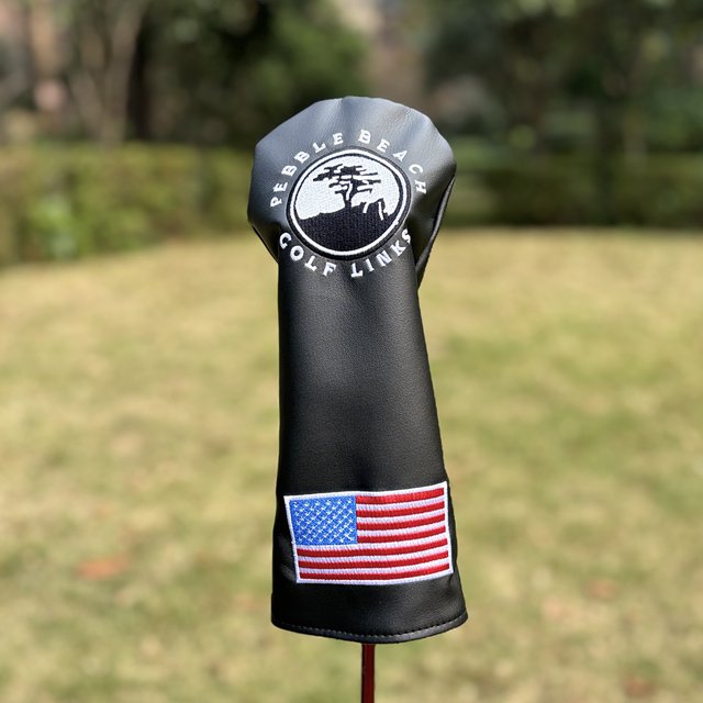 Tree Pattern Black Golf Headcovers Set for Driver/Fairway/Hybrid/Putter, PU Leather Waterproof Protector Golf Club Accessorie 1