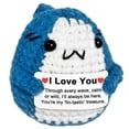 thumbnail image 1 of Animales de ganchillo positivos con forma de tiburón Krinisou de peluche «Te quiero», 1 of 7