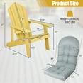 thumbnail image 2 of Costway Chaise Adirondack Hanches Chaise Adirondack avec Porte-Gobelet et Coussin Jaune, 2 of 8