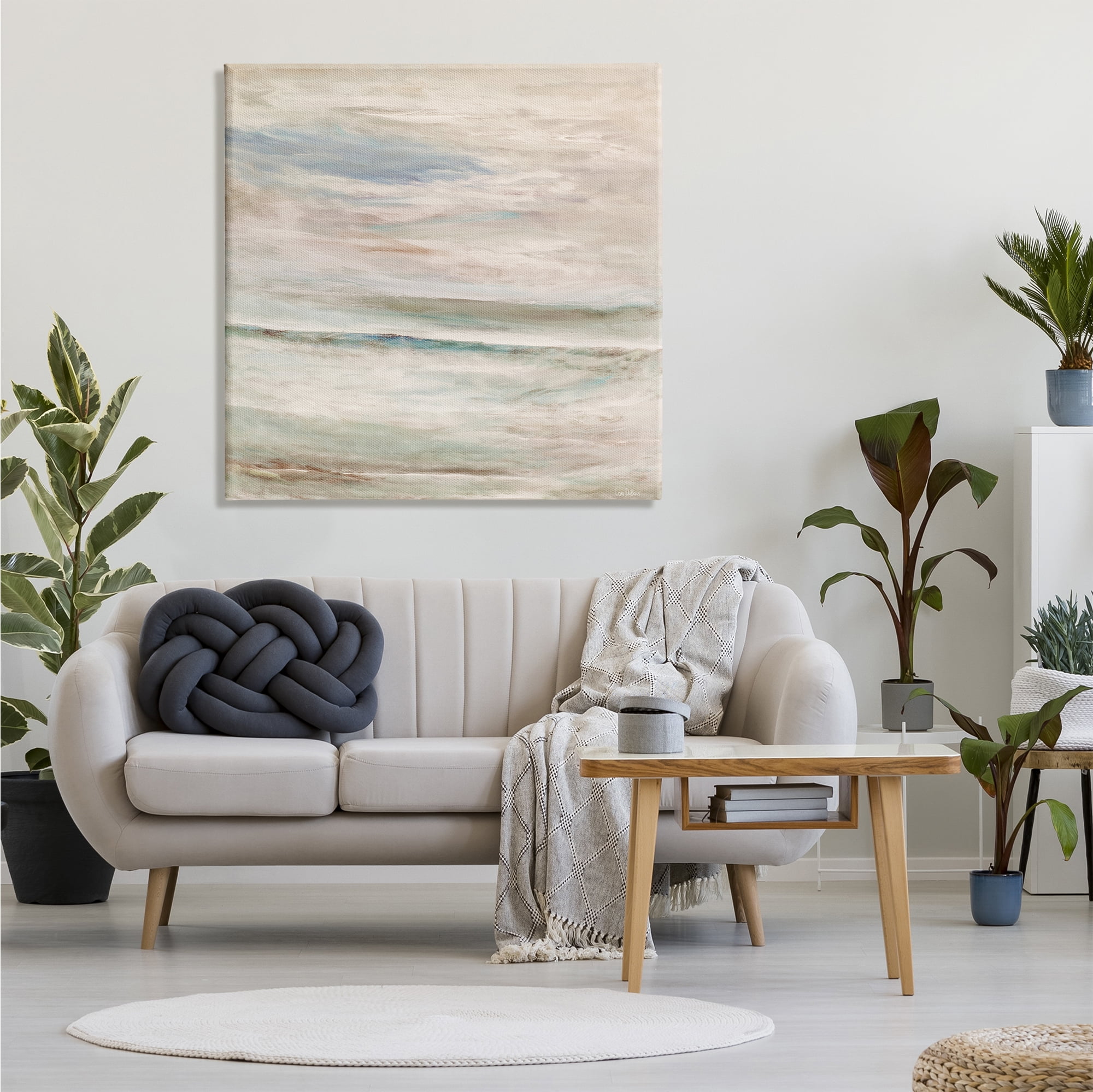 Stupell Industries Cloud Landscape Abstraction Mystical Off-White Blue Green, 36 x 36, Designed by Lori Dubois