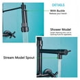 thumbnail image 4 of Kitchen Faucet Dual Handles Hot&Cold Mixer Water Tap, Wall Mounted Swivel Spout Spring Pull Down Faucets ,Versatile Features, 4 of 7