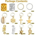 thumbnail image 2 of ZYNERY Hair Braid Rings Hair Cuffs Set, 150 Pieces Metal Hair Jewelry Pendant Rings Charm Hair Clip Braiding Circle, Dreadlocks Hair Accessories/Decoration for Woman and Man (Gold & Silver), 2 of 10