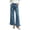 Light Blue#004, variant on Womens Casual Lace Trim Loose Straight Leg Jeans High Waisted Denim Pants Wide Leg Full Length Everyday Style, Light Blue-XL