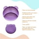 thumbnail image 3 of 2 Platos Para Bebé Con Divisiones Y Cubiertos En Silicona, Diseño de Oso y Ballena (Morado), 3 of 6
