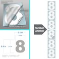 thumbnail image 6 of iSYFIX White Vinyl Number 8 (Eight) Stickers - 6 Pack 6 inch Self Adhesive - Premium Decal Die Cut & Pre-Spaced for Mailbox, Signs, Door, Cars, Trucks, Home, Business, Address Number, 6 of 6