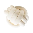 thumbnail image 2 of Round Knot Ball Pillow Round Photography Props for Home Decoration 22cm Beige, 2 of 8