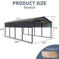 thumbnail image 3 of Newboti 12x20 FT Metal Carport,Heavy Duty Canopy Galvanized Steel Outdoor Garage for Snow,Waterproof Car Shelter 477473106510427, 3 of 8