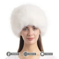 thumbnail image 3 of 1 Uds. Gorro de piel sintética para mujer para invierno con gorro cosaco elástico estilo ruso gorro cálido blanco esquí de invierno, 3 of 5
