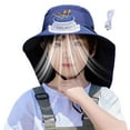 thumbnail image 6 of ZACPNCV Kids Sun Hats for Boys Girls UV Protection Baseball Cap Hats for Kids with Neck Flap Wide Brim Navy Free Size, 6 of 9