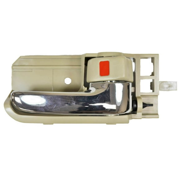 PT Auto Warehouse TO-2567ME-RH - Inner Interior Inside Door Handle, Beige/Tan Housing with Chrome Lever - Passenger Side Fits select: 2003-2008 TOYOTA COROLLA