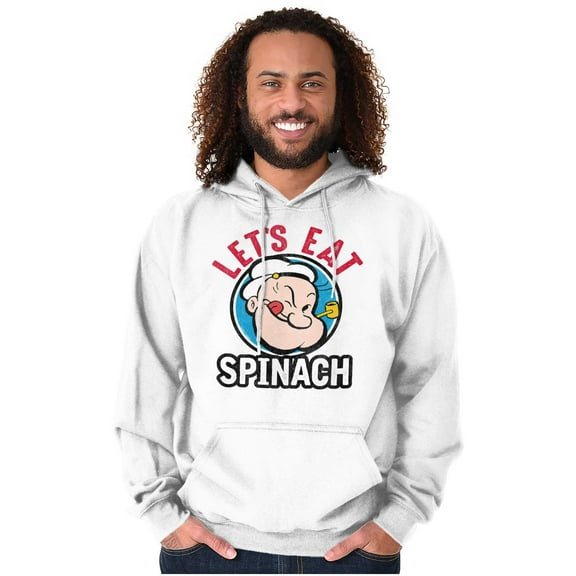 Popeye Let's Eat Spinach Cool Retro Hoodie Sweatshirt Women Men Brisco Brands M