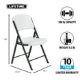 thumbnail image 4 of Lifetime Folding Chair, Indoor/Outdoor Commercial, White Granite, 4 Pack (42804), 4 of 20