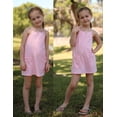 thumbnail image 5 of Oudiya Girls Summer Dress with Shorts Spaghetti Straps Romper Dresses with Pockets for Kids 5-15 Y, 5 of 7