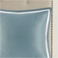 thumbnail image 5 of JERFIT King Size 8-Piece Jacquard Comforter Set, Luxury Damask Medallion Bedding Ensemble with Bed Skirt & Decorative Pillows, Aqua and Silver, All-Season Hypoallergenic Polyester, 5 of 9