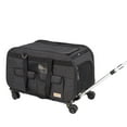 thumbnail image 2 of Rolling Pet Carrier with Wheels & Telescopic Handle - Cat/Dog Travel Carrier for Pets Under 35 lbs, Includes Foldable Bowl & Shoulder Strap, Black (Ideal for Airplane, Car), 2 of 8