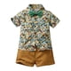 thumbnail image 1 of Boys Outfits & Sets Toddler Gentleman Casual Short Sleeve Floral Hawaii Beach Holiday Shirts and Shorts Set for Kids,Size 4-5 Years, 1 of 7