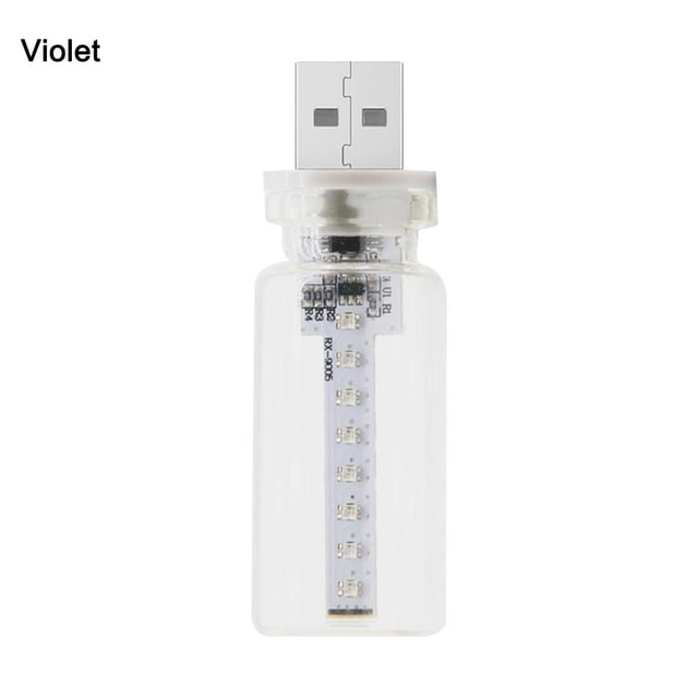2Pcs USB Car Interior Lights,Touch Control Car USB Night Light,Retro Glass Bottle Plug-in USB Automotive Atmosphere Lights Romantic Decor for Car, Bedroom