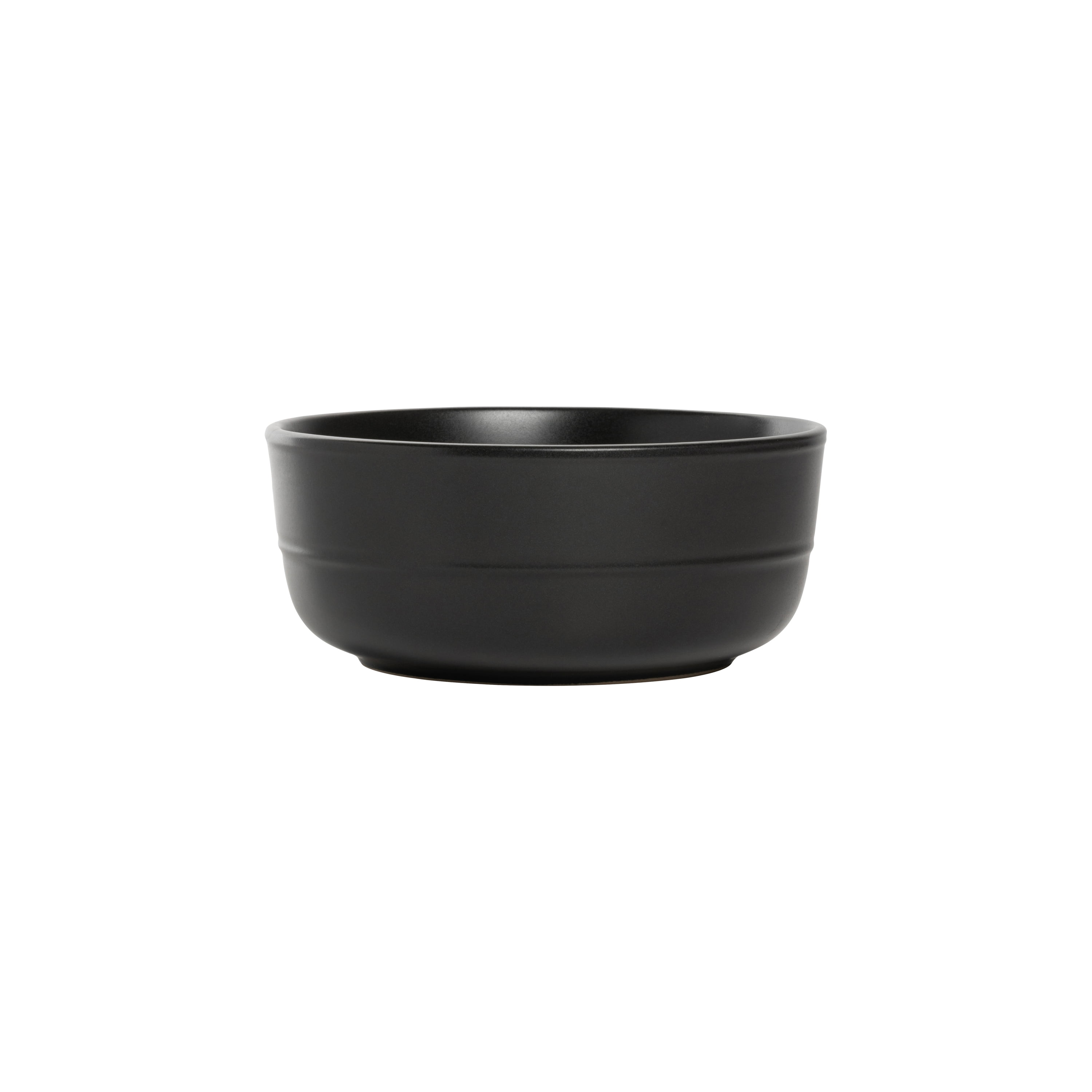 10 Strawberry Street Double Line 6.25"/24 oz Round Cereal Bowl, Set of 6, Matte Black