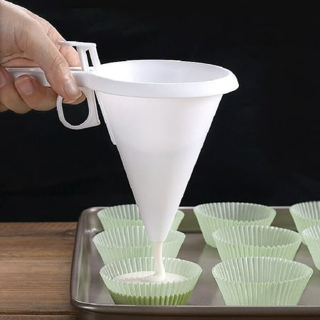

1000ml Manual Batter Mixing Bottle Batter Dispenser Sauce Squeeze Bottle Baking Funnel Mixing Tool Cake Pie Kitchen Accessories