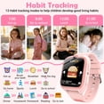 thumbnail image 4 of Blackview Kids Smart Watch for Boys Girls, 1.75" HD Touch Screen, 32 Educational Games, Music Player, Habit Tracker, Pedometer, IP68 Waterproof, Alarm Calculator, Gift Idea (Pink), 4 of 9