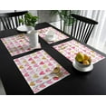thumbnail image 3 of Valentine''s Day Placemats Set of 6, Pink Gold Love Hearts Placemat for Dining Table Decorations, Cotton Linen Romantic Hearted Place Mats, Valentines Table Mats for Kitchen Dinner Holiday Party Decor, 3 of 6