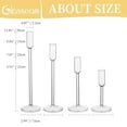 thumbnail image 6 of Glasseam Candlestick Holders Glass for Taper Decorative Candle Stick Candle Holders Set of 4 for Christmas Events Party Wedding Reception Table Centerpiece Decorations, 6 of 9
