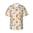 thumbnail image 2 of Xecao Cute Squirrel Fall print Hawaiian shirt - a stylish short-sleeve button-down for men, perfect for casual beach and tropical outings., 2 of 9