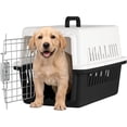 thumbnail image 1 of Jaula Transportadora para Gato Perro Caja de Viaje para Mascotas Jaulas para Viaje Transportadora para Perro Chico y Mediano (Negro/Blanco), 1 of 7
