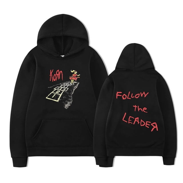 Chandail à Capuchon Follow The Leader Korn Follow The Leader Marchandise Unisexe à Imprimé Graphique, Chandail à Capuchon à Manches Longues