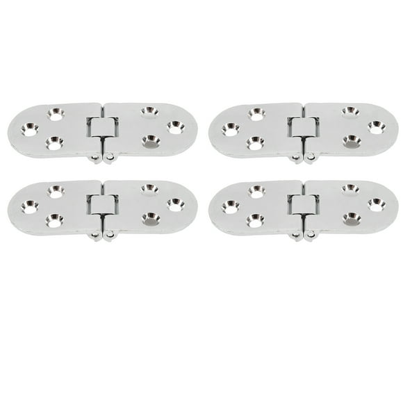 4 Pieces of Hinges Foldable 180 Degrees Zinclegation Folding Joints, Furniture Hinges for Computer Table, Folding Table, Window, Door