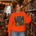 thumbnail image 3 of Vintage Halloween Sweatshirt, Trick-or-Treat Bears Haunted House Sweatshirt, 3 of 6