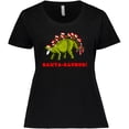 thumbnail image 3 of Inktastic Santa-Saurus Christmas Dinosaur Women's Plus Size T-Shirt, 3 of 5