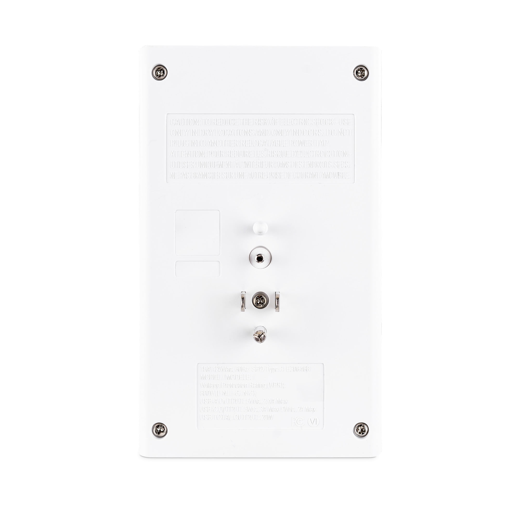 CyberPower P6WUCL - 900 J White Surge Protector with Night Light, 3 USB-A Ports, 6 Outlets