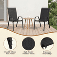 thumbnail image 6 of Arlopu 8pcs Patio Dining Chairs, Outdoor Stackable Armrest Chairs for Lawn Garden Backyard, Black, 6 of 11