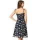 thumbnail image 5 of Vestido de verano ajustado y acampanado de flores con tirantes de espagueti y cuello en V para mujeres INSPIRE CHIC, azul, XS, 5 of 8