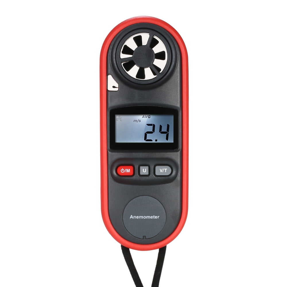 LCD Speed Wind Meter Scale Digital Temperature Anemometer Thermometer 