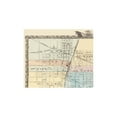 thumbnail image 3 of Historic City Map - Urbana Champaign Mattoon Charleston Illinois - Warner 1876 - 27.31 x 23 - Vintage Wall Art, 3 of 5