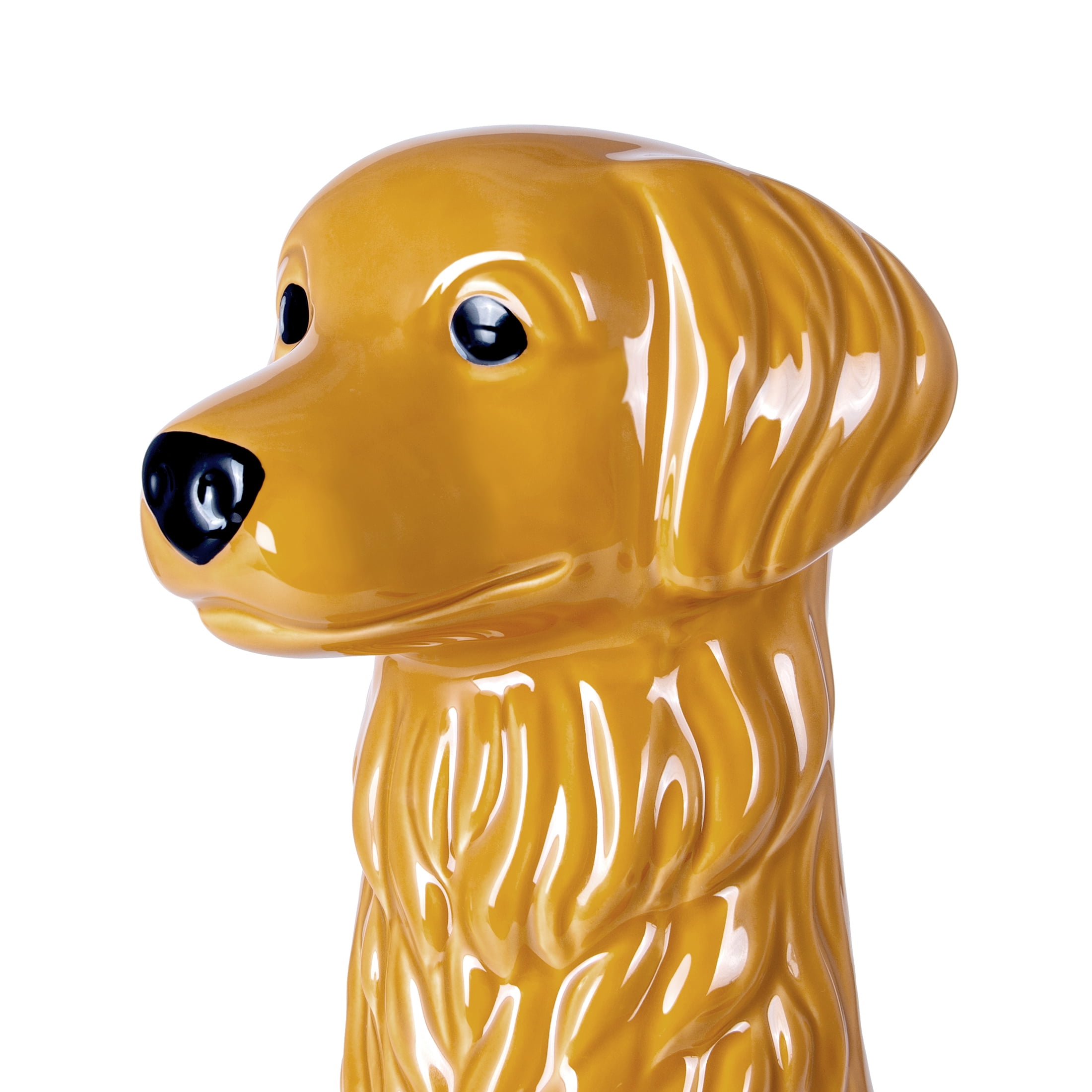 Mainstays Ceramic Dog Bowl Toilet Brush Holder with Plastic Handle
