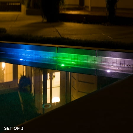 Alpine Corporation 3-Piece 10-Watt Halogen Light Power Beams Set with 4 Colored Lenses and 23' Cord, Black