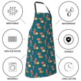 thumbnail image 5 of Naloa Frog and Mushrooms Apron Kitchen Aprons with Pockets for Women Men Chef, 5 of 8
