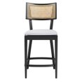 thumbnail image 6 of Counter Stool Chair, Set of 2, White Black, Wood, Bar Pub Cafe Bistro Dining Kitchen Hospitality Restaurant, Modern Contemporary HB36730, 6 of 10