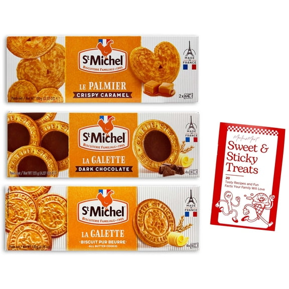 St Michel French Cookies - 3 flavors - 1 each: Dark Chocolate, All Butter, Crispy Caramel (3.52-4.59 oz) MerlinsMart Zine