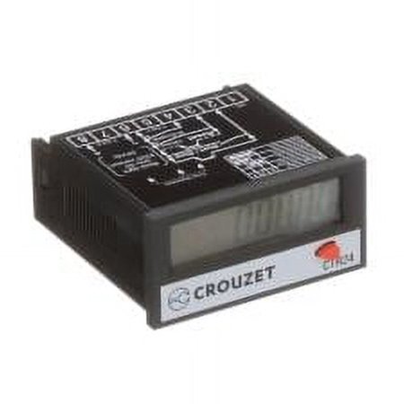 CROUZET AUTOMATION 87622162, CTR24 Hour Meter, 2233, NPN Input, LCD w/o backlight, 24x48mm