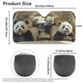 thumbnail image 6 of Binienty Funny Panda Car Sun Shade for Front Windshield 1 Piece Car Shield Sun Protector Easy Installation Sun Reflector for Most Cars Sedans SUVs Trucks, 6 of 8