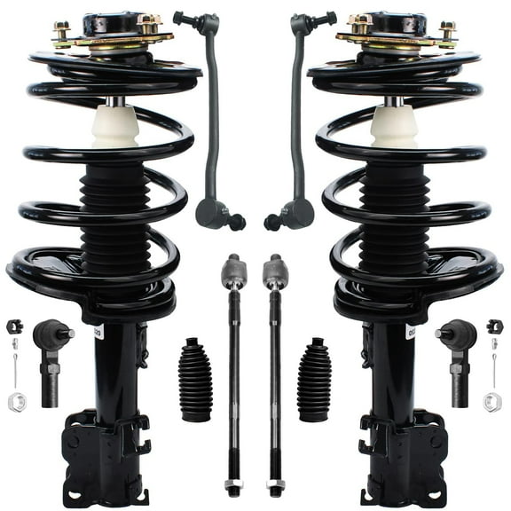 Detroit Axle - 2.5L Front Struts Sway Bars   Tie Rods Suspension Kit Replacement for 2002 2003 2004 2005 2006 Nissan Altima -10pc Set