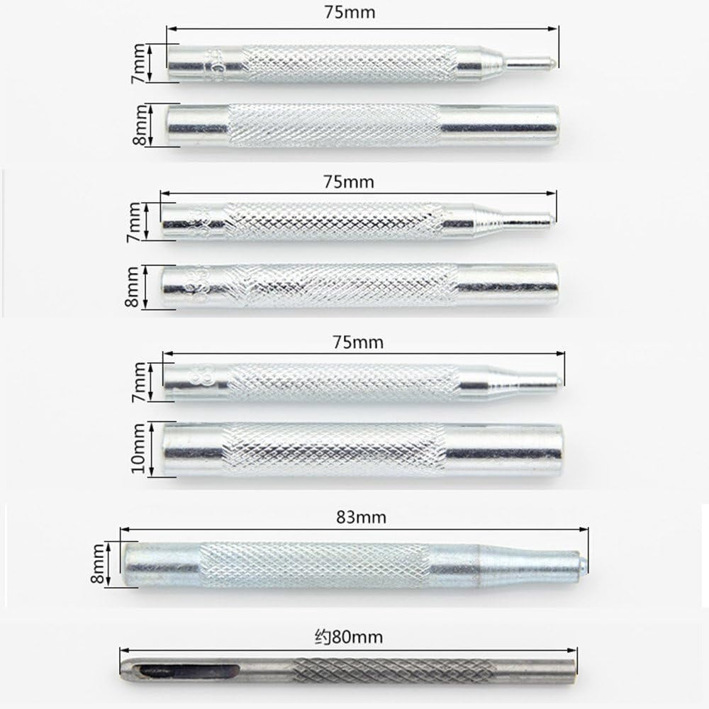 Snap Rivet Button Installer, Universal Setter Base Accommodates Various Sizes, Grommet Setter For Leather Craft Clothing And More, High-Quality Carbon Steel Ensures Durability
